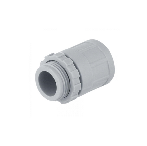 Plain to Screw Fitting Adaptor 20mm Grey