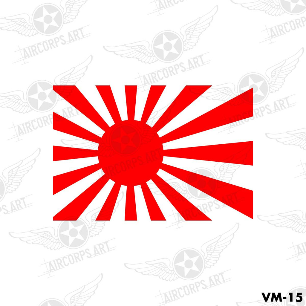 Japanese Imperial Flag Mission Marking Decal
