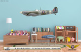 Spitfire Mk IXc Decorative Aircraft Profile on Kids Room Wall Mockup Display