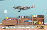 P-51D Mustang "Twilight Tear" Decorative Military Aircraft Profile Wall Mockup Display