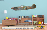 H81-A2 Tomahawk Aircraft Profile Print on Kids Room Wall Mockup Display