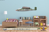 He 162A-2 Salamander Decorative Military Aircraft Profile on Kids Room Wall Mockup Display