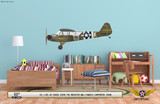 L-4H Grasshopper "Rosie the Rocketer" Decorative Military Aircraft Profile on Kids Room Wall Mockup Display