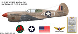 P-40F Warhawk "Miss Fury" Decorative Military Aircraft Profile