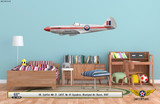 Spitfire Mk 21 Decorative Military Aircraft Profile on Kids Room Wall Mockup Display