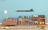 Lockheed SR-71A Blackbird Decorative Aircraft Profile on Kids Room Wall Mockup Display