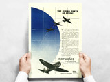 Republic Aviation "The Rising Curve of Speed" P-47 Thunderbolt Vintage Military Aircraft Airplane Poster