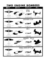 Two Engine Bombers #4 WWII Military Aircraft Identification Poster