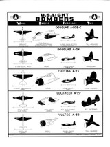 U.S. Light Bombers - WII Military Aircraft Id Poster