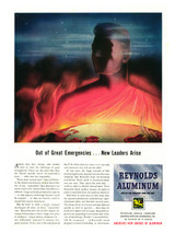 Reynolds Aluminum "Out of Great Emergencies" Vintage Poster Mockup Art Display