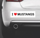 I Love Mustangs - Bumper Sticker