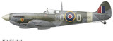 Spitfire Mk IXC "City of Glasgow" Pierre Clostermann - Aircraft Profile Wall Decal