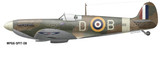 Spitfire Mk IA Douglass Bader - Aircraft Profile Wall Decal