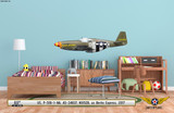 P-51B Mustang "Berlin Express" Decorative Military Aircraft Profile Print Wall Art Decal
