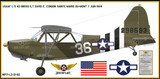 Stinson L-5 Sentinel Aircraft Profile Print Wall Art Decal