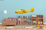 Beech Model 17 Staggerwing Aircraft Profile Print Wall Art Decal