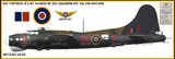 Boeing B-17 Flying Fortress RAF Aircraft Profile Print Wall Art Decal