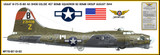 Boeing B-17 Flying Fortress "Goldie" Aircraft Profile Print Wall Art Decal