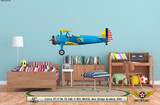  PT-17 No. 75-548 F-HIZI N62133 Aero Vintage Academy on Kids' Room Wall Mockup Display