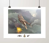"Wags War Wagon" by David Hammond, featuring a  De Havilland Mosquito Mk VI of 605 Squadron, RAF, Reproduction 24"x18"