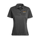 AirCorps Aviation Ladies Active Dry Polo in Heather Black