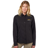 AirCorps Aviation Ladies Performance Button Down Shirt in Black