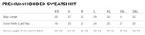 AirCorps Aviation Premium Hooded Sweatshirt Size Chart