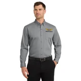 AirCorps Aviation Long-Sleeve Poplin Shirt in Light Grey