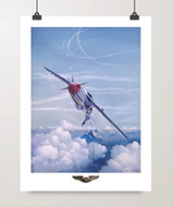 "Donald And the 'Duck' Over the Bavarian Alps" by David Hammond featuring a North American Aviation P-51, Reproduction 18"x24" Poster "Donald And the 'Duck' Over the Bavarian Alps" by David Hammond featuring a North American Aviation P-51, Reproduction 18"x24" Poster