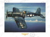 "Bent Wing Bastard" by David Hammond, Featuring a Chance Vought F4U-1 Corsair, Reproduction 24"x18" Poster