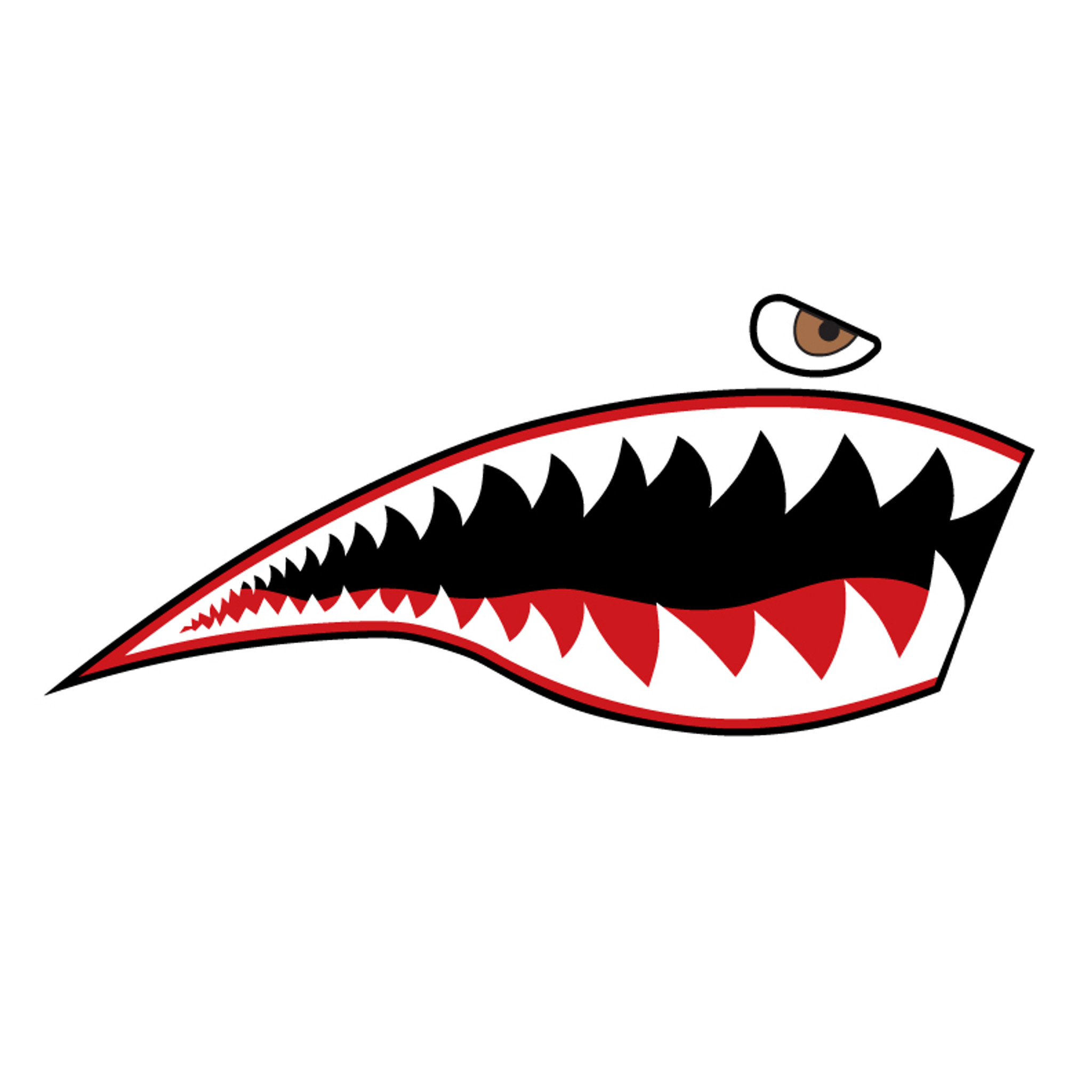 shark mouth stencil