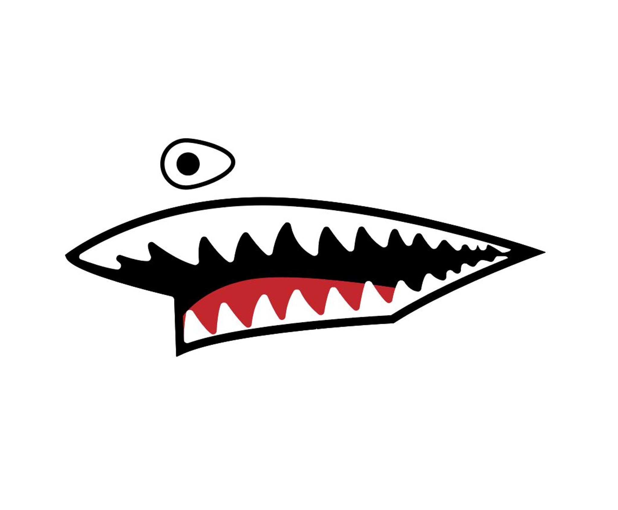shark mouth stencil