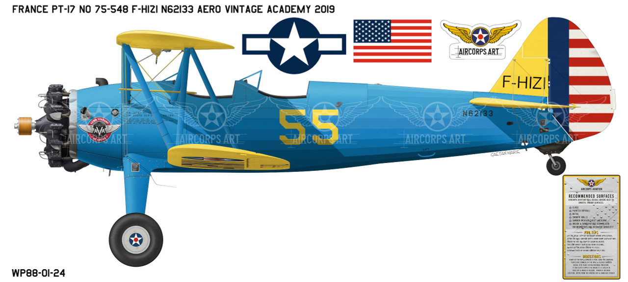 PT-17 Decorative Military Aircraft Profile