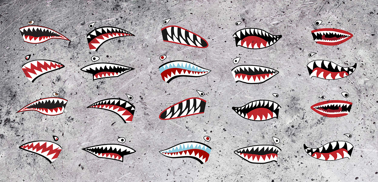 images Shark Mouth Plane Vector aircorps art airplane profile prints