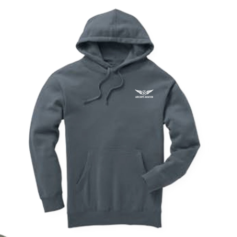 *p(R)ojectR® Heart P Hoodie S AirCorps Aviation Midweight Hooded Sweatshirt - Ink Blue