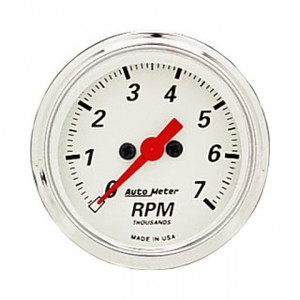 Autometer Arctic White 2 1/16inch 7,000 RPM Mini Tach Autometer Arctic White 2 1/16inch 7,000 RPM Mini Tach