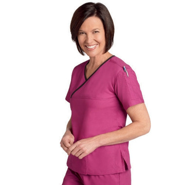 MOBB Fitted Women Solid Scrub Top 323T