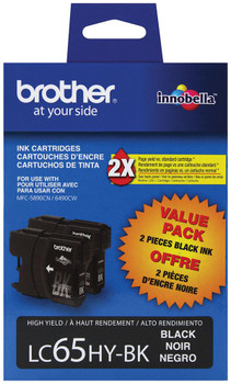 Brother LC65HYM High Yield Ink Cartridge - Magenta - Yield 750 Pages MFC -5890CN,MFC-5895CW,MFC-6490CW,MFC-6890CDW,Brother MFC-6490CN,Brother MFC -6890CN