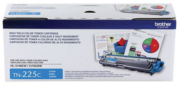 Brother TN225C High Yield Toner Cartridge - Cyan Yield 2200 Pages