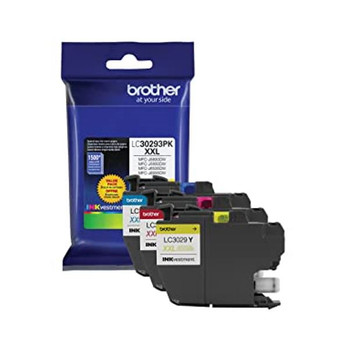 BROTHER LC30293PK INKvestment Super High Yield 3 Pack Color Ink Cartridge