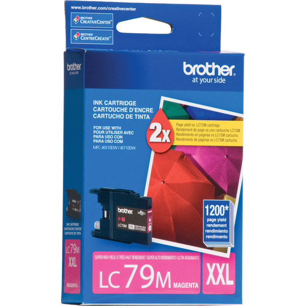 Brother LC79M Super High Yield Ink Cartridge - Magenta - 1200 Yield