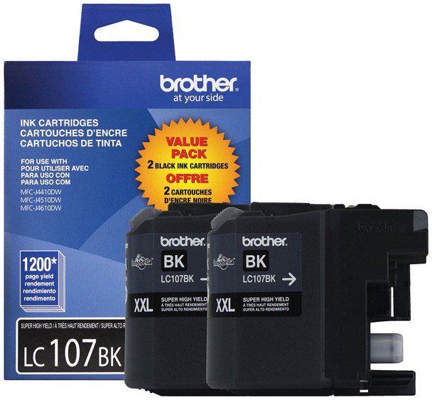 Brother LC1072PKS Super High Yield Ink Cartridge - Black - 1200 Yield
