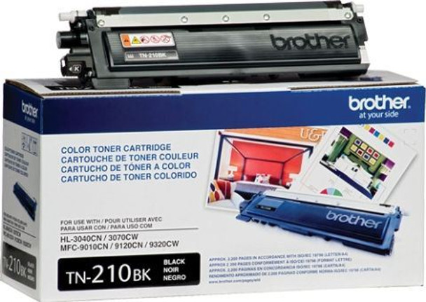 Brother TN210BK Toner Cartridge - Black - Yield 2200 Pages