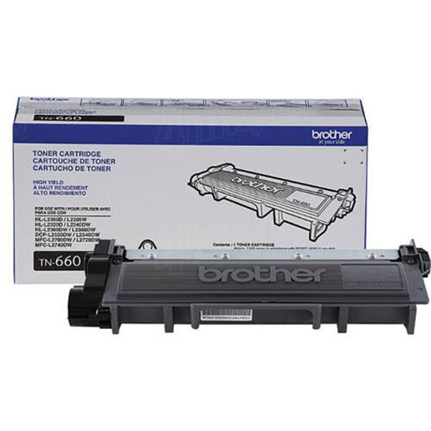Brother TN660 High Yield Toner Cartridge - Black - Yield 2600 Pages