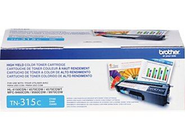 Brother TN315C Toner Cartridge - Cyan - Yield 3500 Pages