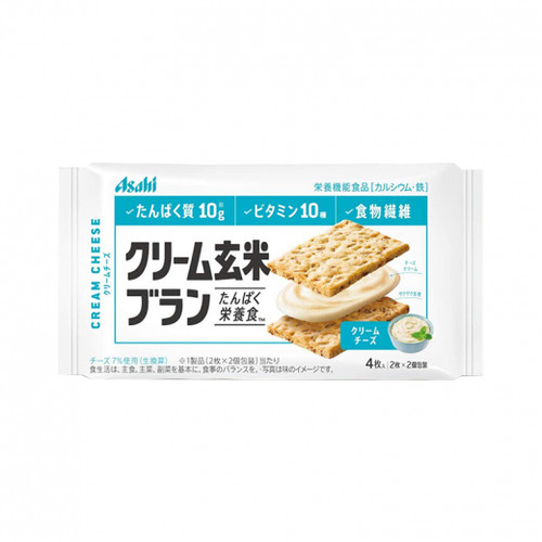 Asahi Cream Brown Rice Cream Cheese Sandwich Biscuits 72g/朝日Asahi 玄米系列 芝士牛奶玄米夹心饼干 72g