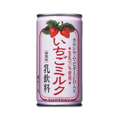 SUNTORY strawberry milk drink三得利 草莓牛奶饮料 190g