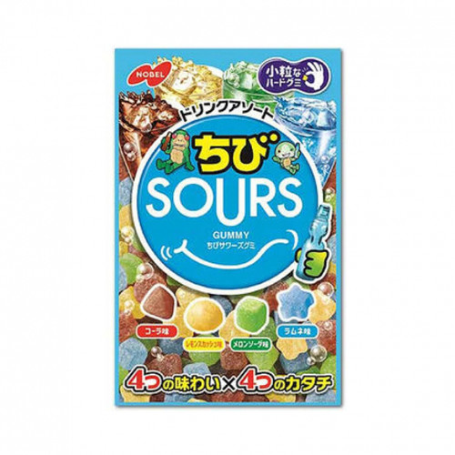 Nobel SOURS Gummi Candy Assortment 80g/Nobel SOURS汽水风味软糖 80g