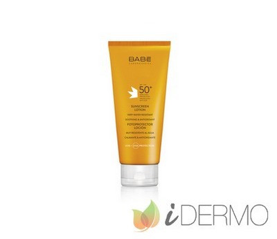 Babe fotoprotector loción SPF 50+ muy resistente al agua