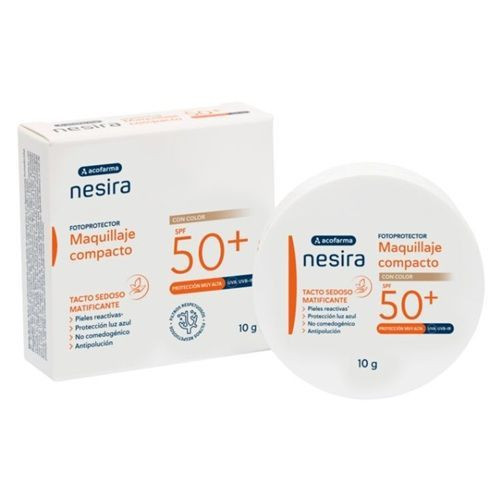 Acofar SPF 50 compacto oil free 1 envase 10 g color beige